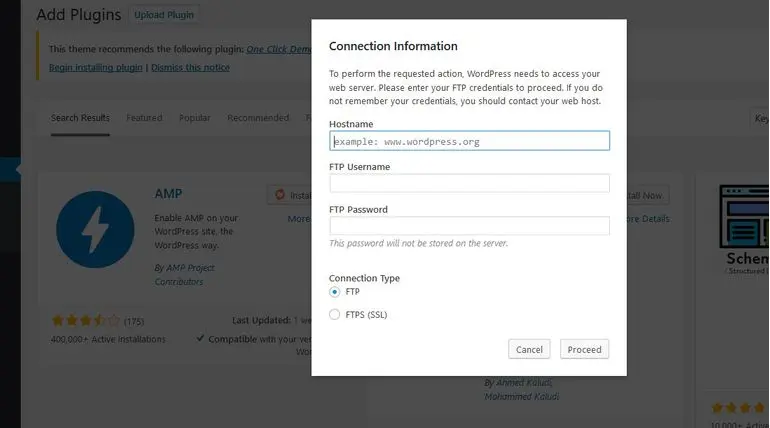 WordPress Asking For FTP Credentials To Install Plugins