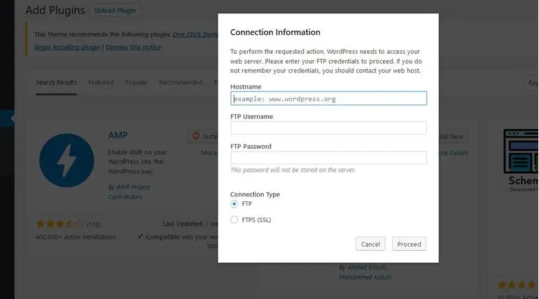 WordPress Asking For FTP Credentials To Install Plugins