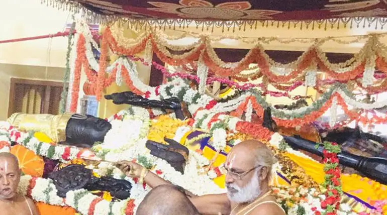 Lord Athi Varadar has come out of water after 40 years at Kanchipuram to bless people