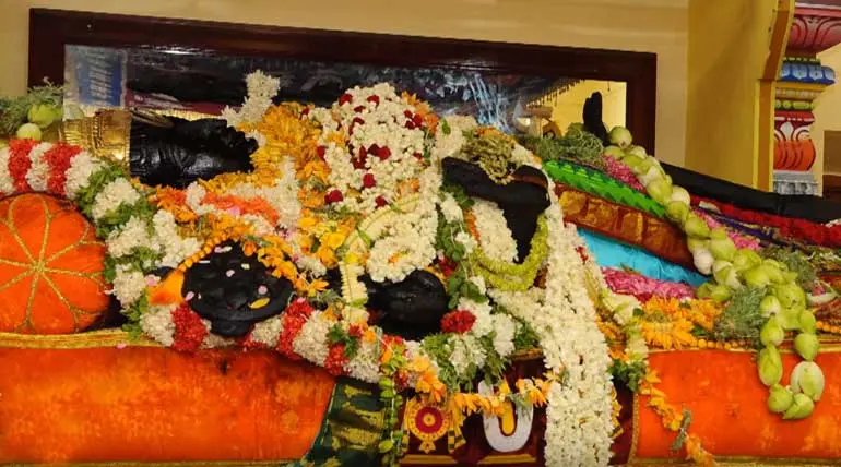 Athi Varadar Vaibhavam: Green Silk Attire Today