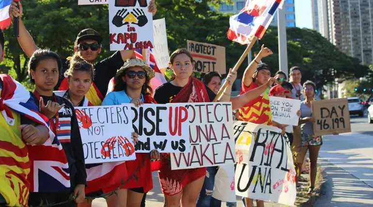 Mauna Kea Protest Against Telescope Native Hawaiians