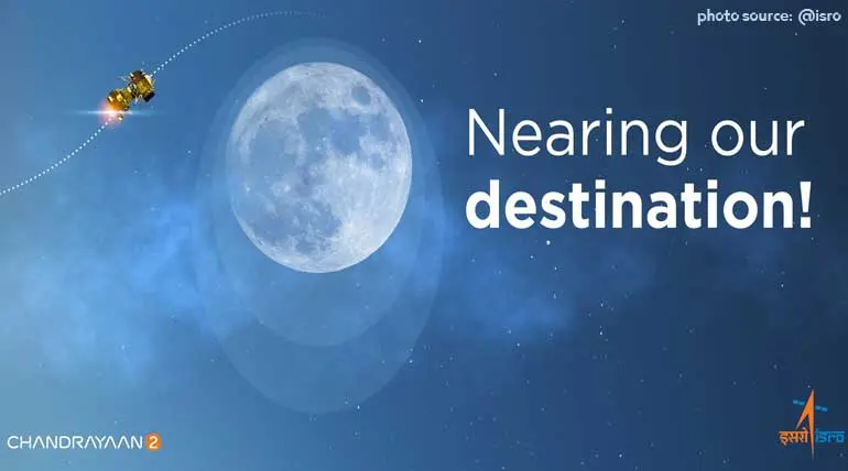 Lunar Orbit Insertion of #Chandrayaan2 Maneuver was completed Successfully Today
