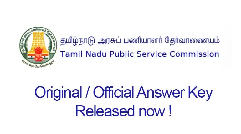 Official TNPSC Group 4 Answer Key 2019 PDF Download Released Today