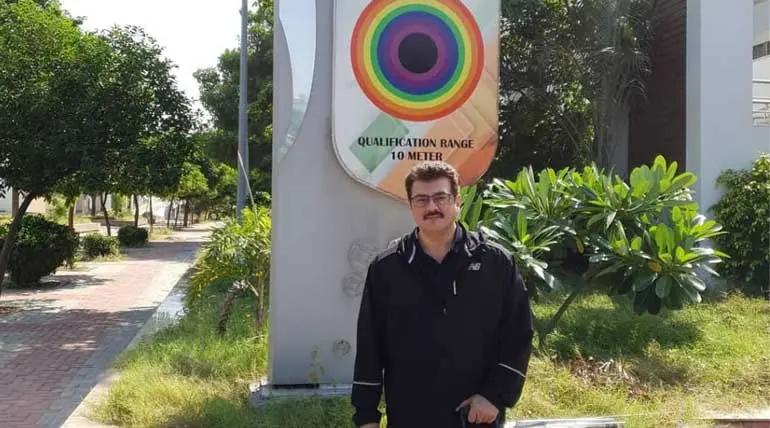 Exclusive stills of Thala Ajith at Dr. Karni Singh shooting range