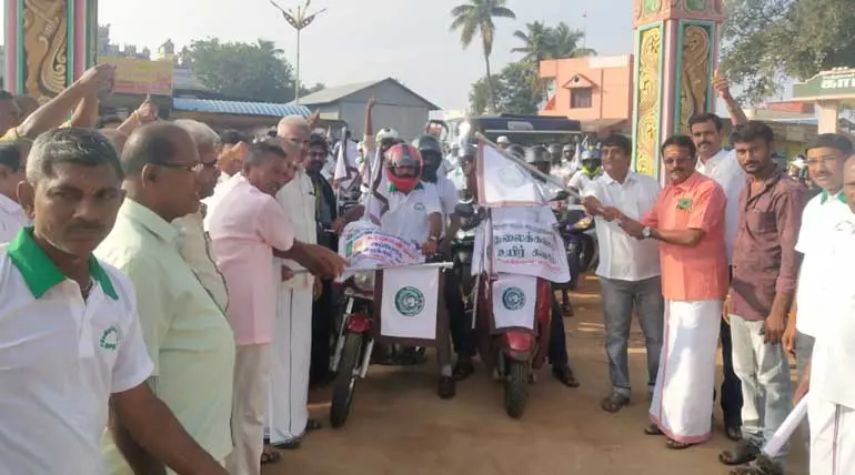 Helmet and Kavalan SOS mobile App Awareness Rally Conducted in Coimbatore