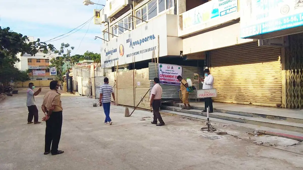 Coimbatore Anna Poorna became containment zone today; head chef tested positive