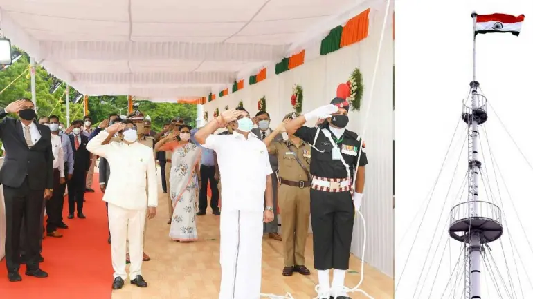 74th Independence Celebrations in India - P.M Narendra Modi and C.M Palaniswami