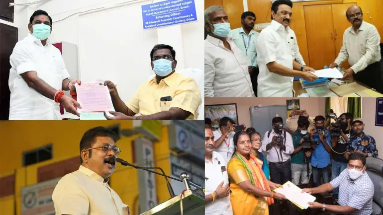 TN Election 2021 Candidates filing nominations for respective Constituencies