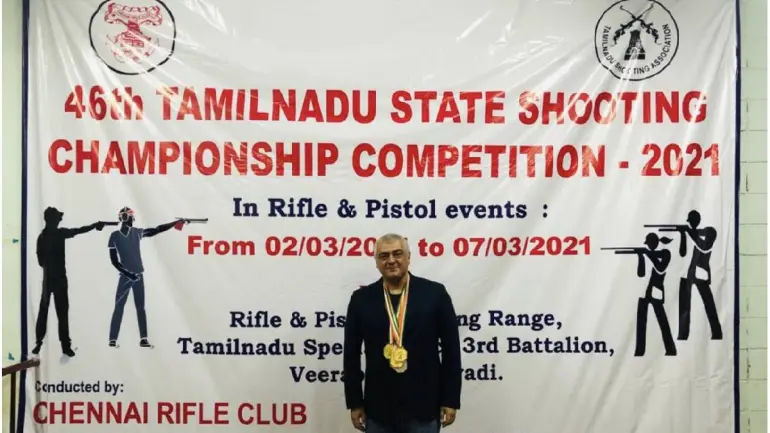 Actor Ajith won medals in Rifle shooting, fans energized and celebrates the victory with bliss