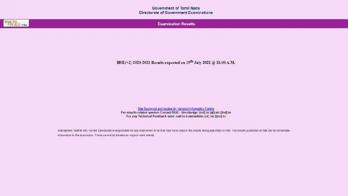 Tamil Nadu Board Exam 12th Result 2021: TN HSC Result Link And Details