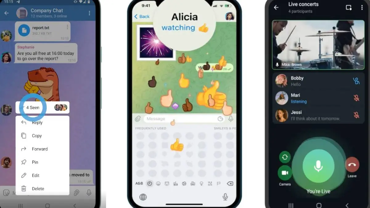 Telegram Latest Update: Interactive Emojis, New Chat Themes And Record