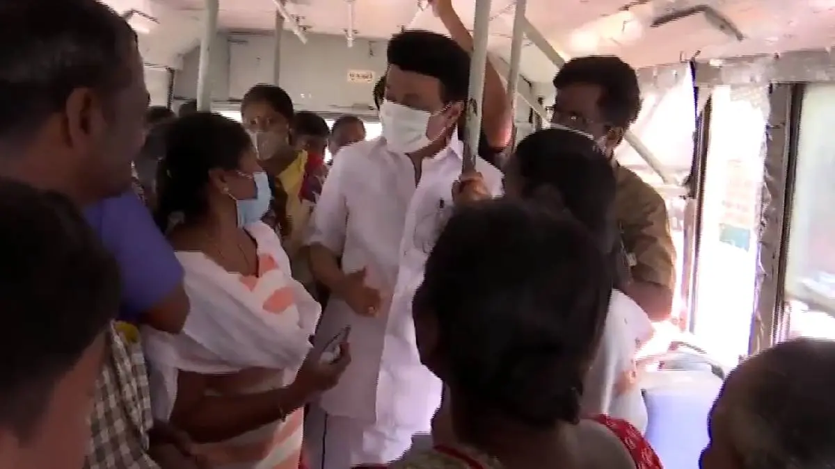 TN Chief Minister MK Stalin Sudden Inspection In Government Bus