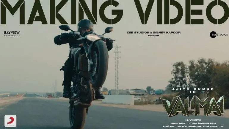 Valimai Making Video With Breathtaking Bike Stunts Of Ajith Kumar