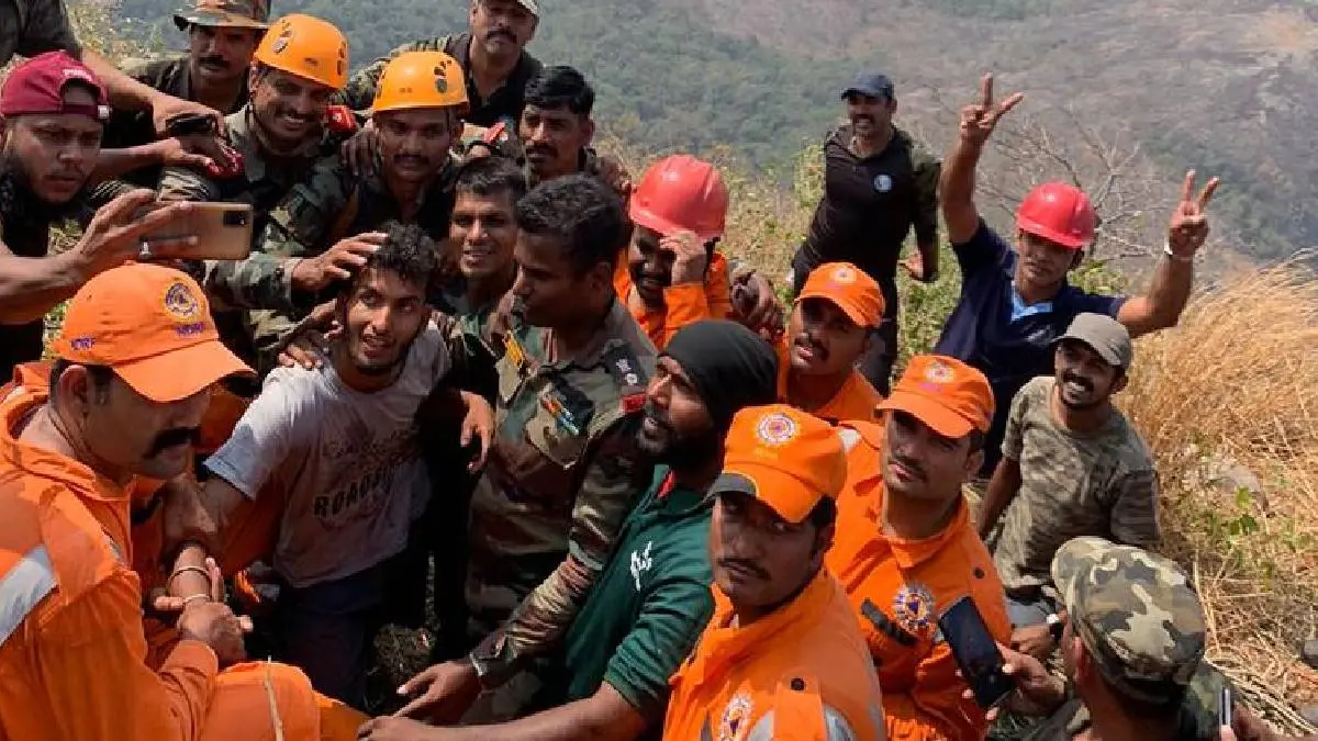 Kerala Boy Babu Rescued From Mountain Cliff By Army After Two Days