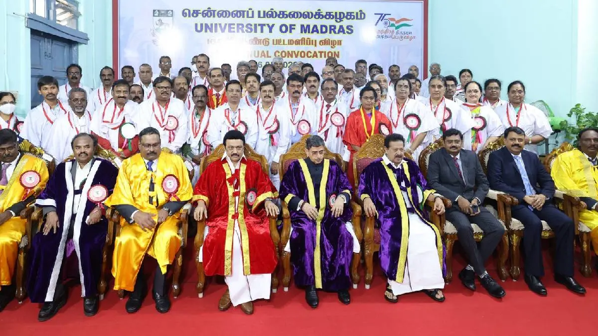 Chief Minster Stalin And Governor Ravi In 164th Graduation Ceremony