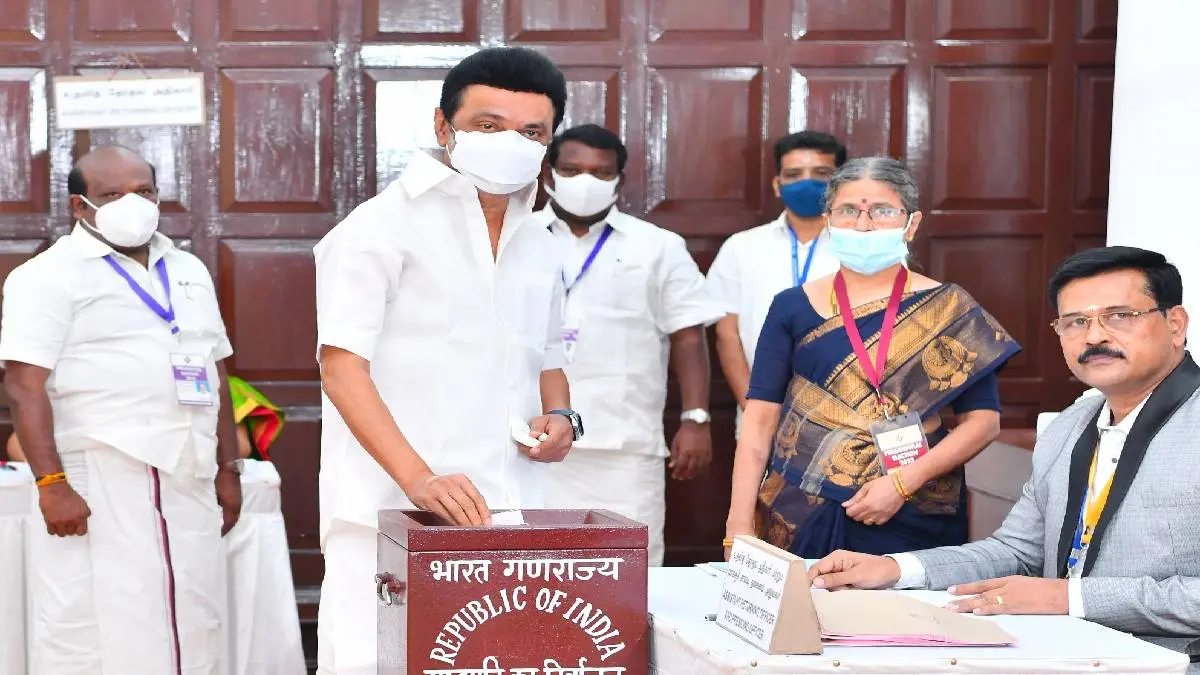 Tamil Nadu CM Stalin Casts His Vote For Presidential Election