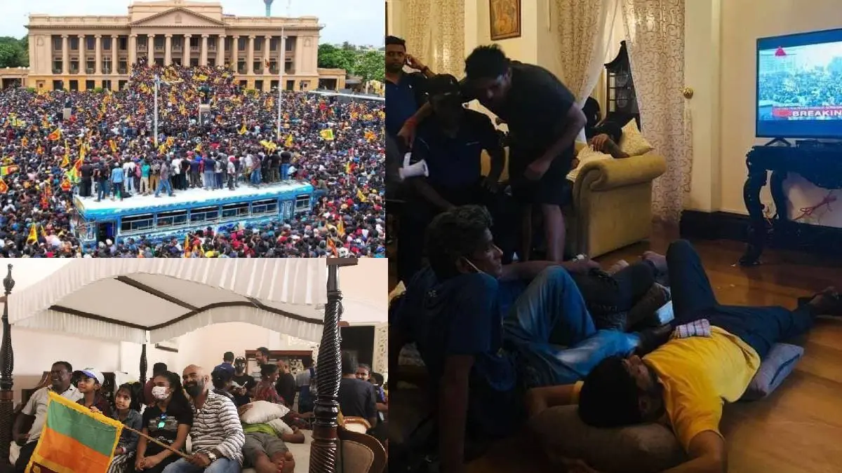 Sri Lanka Protest: Protestors Enjoying Royalty At Presidential Palace