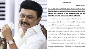 CM Stalin Letter To PM Modi For Immediate Rescue Of Indians in Myanmar