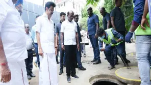 CM Stalin Inspects Rainwater Drainage Works In Person