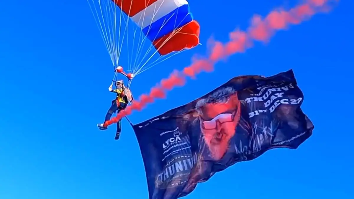 Thunivu Promotion: Trailer Update Soaring High With Skydiving