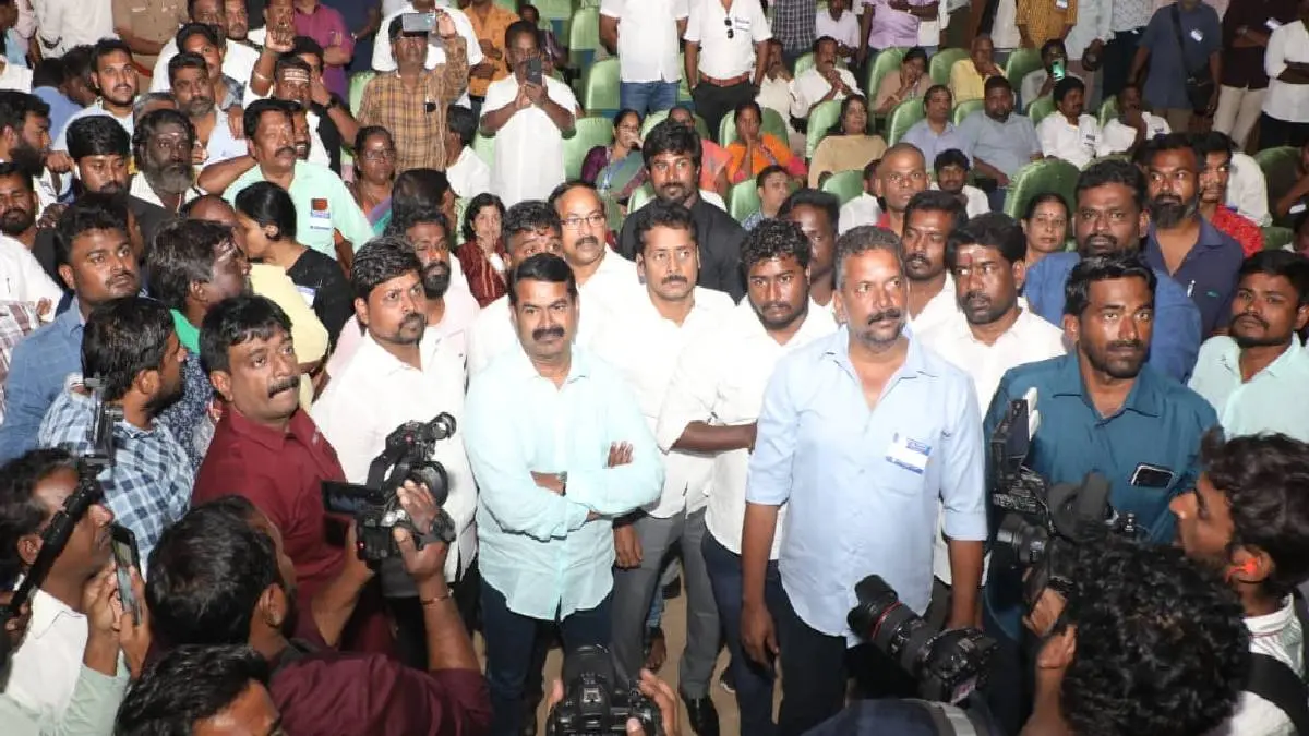 Naam Tamilar Katchi Leader Seeman Stood Against Pen Monument