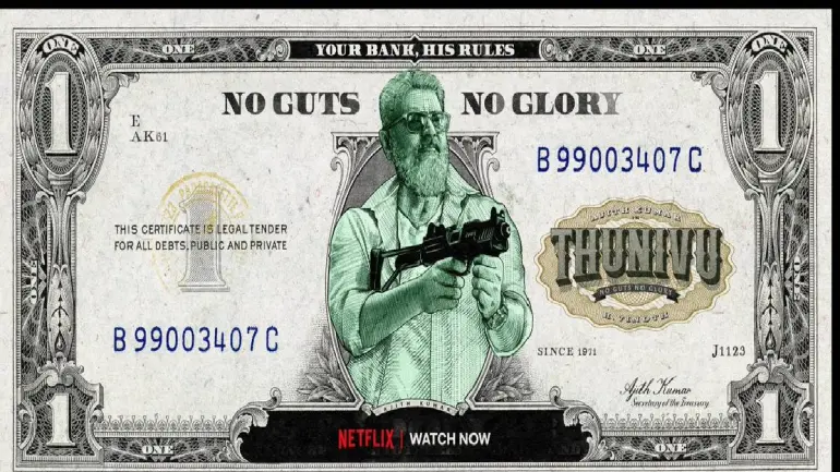 Thunivu Full Movie Starring Ajith Kumar Streaming In Netflix