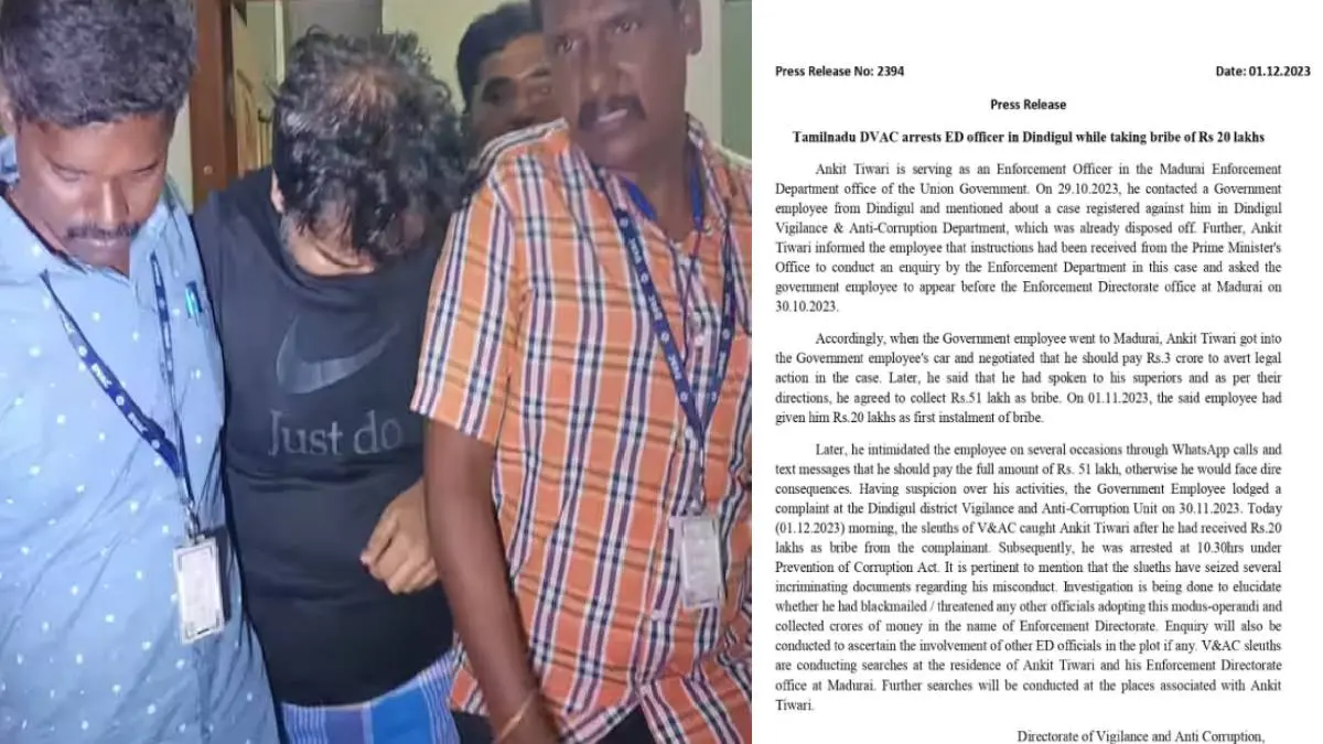 Ankit Tiwari Case: TN Anti Corruption Raid At ED Office Madurai Ended?