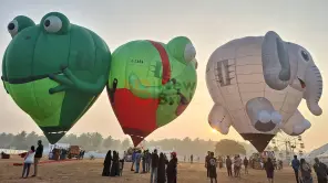 TNIBF Pollachi: Public Gathered To See Shape Hot Air Balloons Take Off
