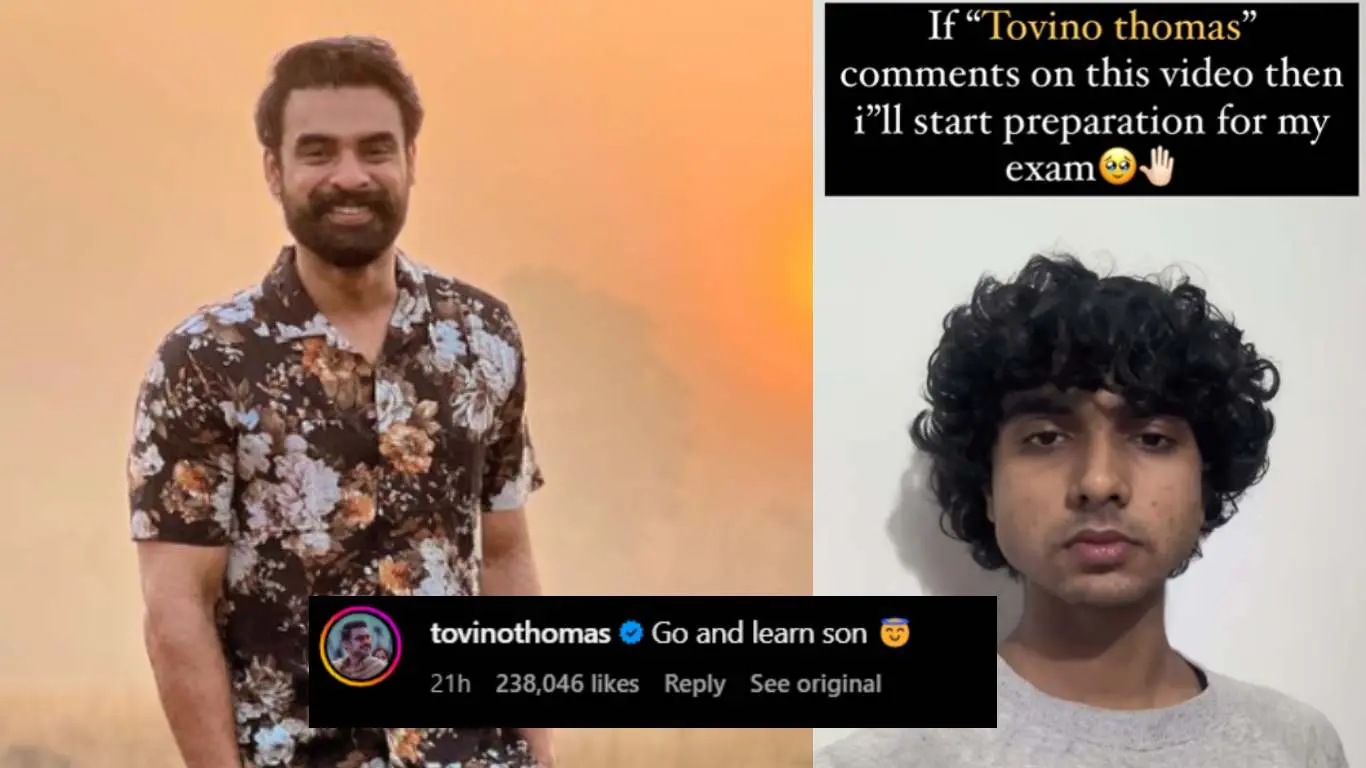 Actor Tovino Thomas Instagram Comment To A Student Video Go Viral