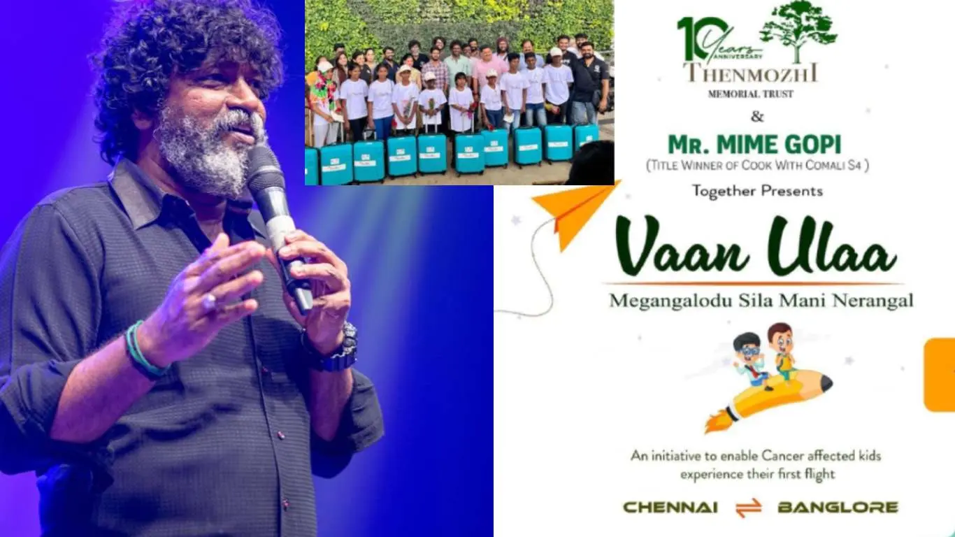 Mime Gopi Made Cancer Children Fly As Promised In Cook With Comali 4