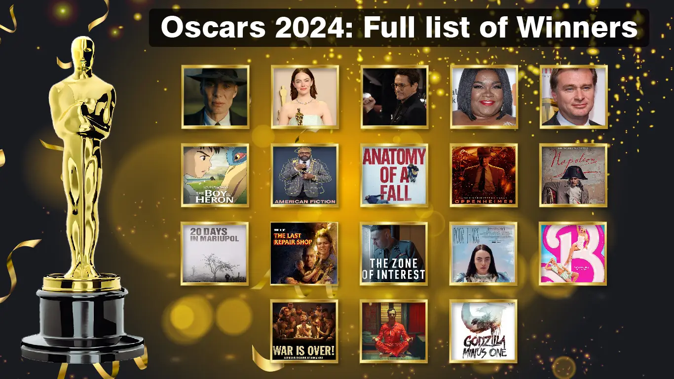 96th Academy Awards: Full List Of Oscars 2024 Winners