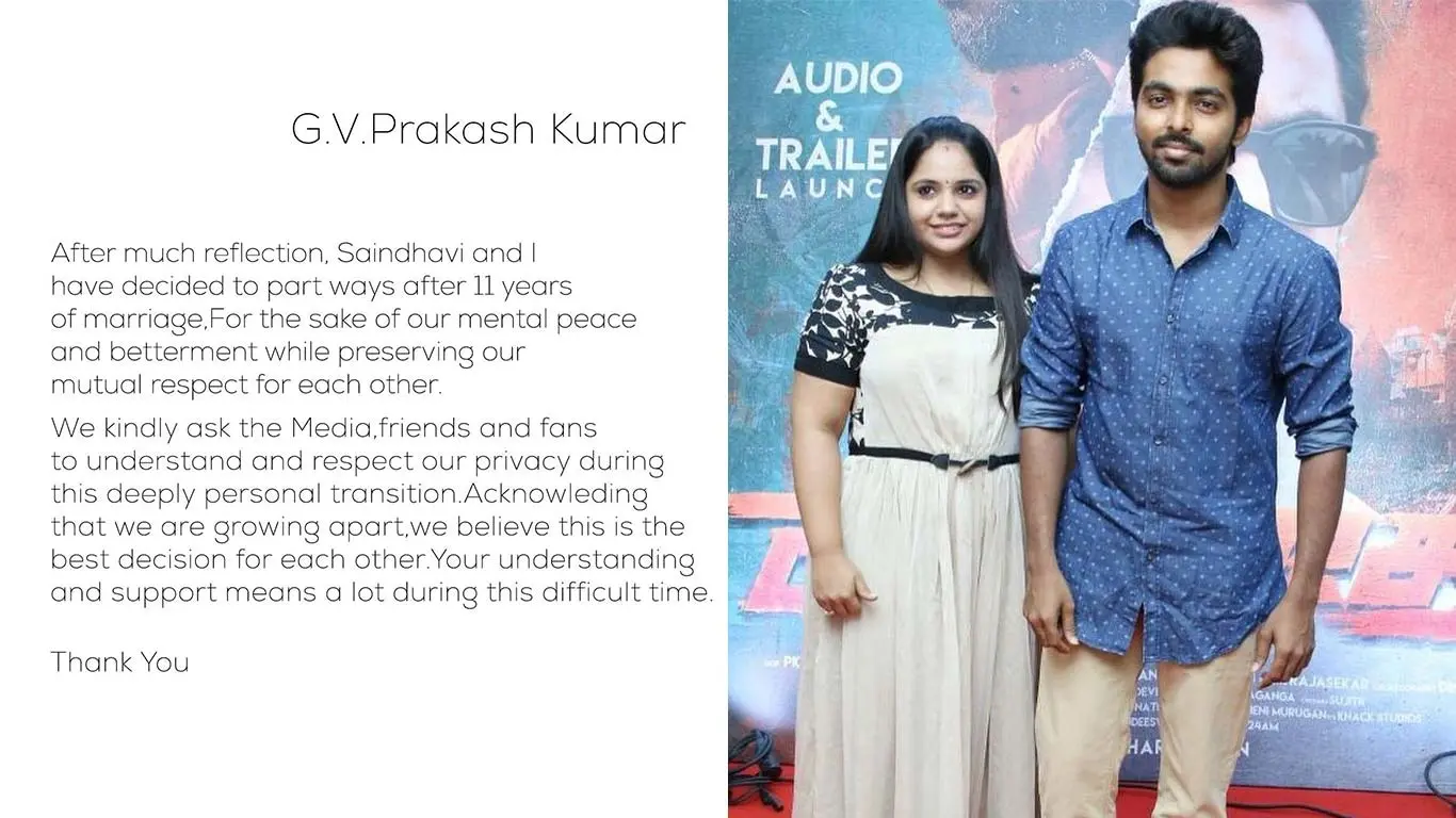 GV Prakash And Saindhavi Divorce Reason and Rumours Shocks
