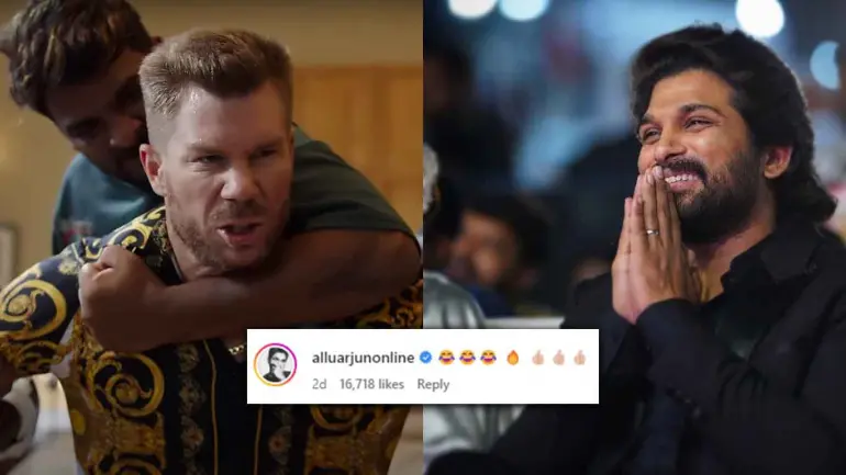 Allu Arjun Reacts To David Warner As He Turns To Pushpa