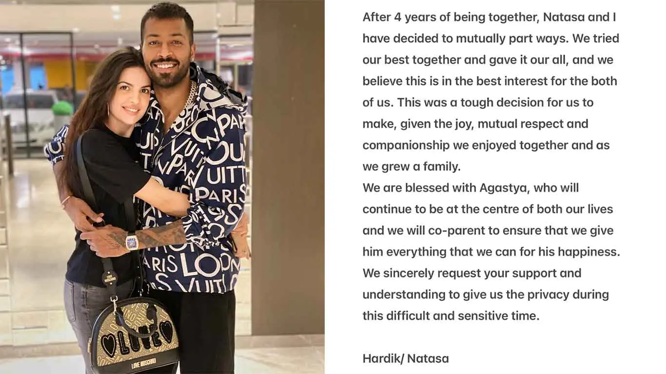 Hardik Pandya and Natasa Divorce Reason Triggers Questions