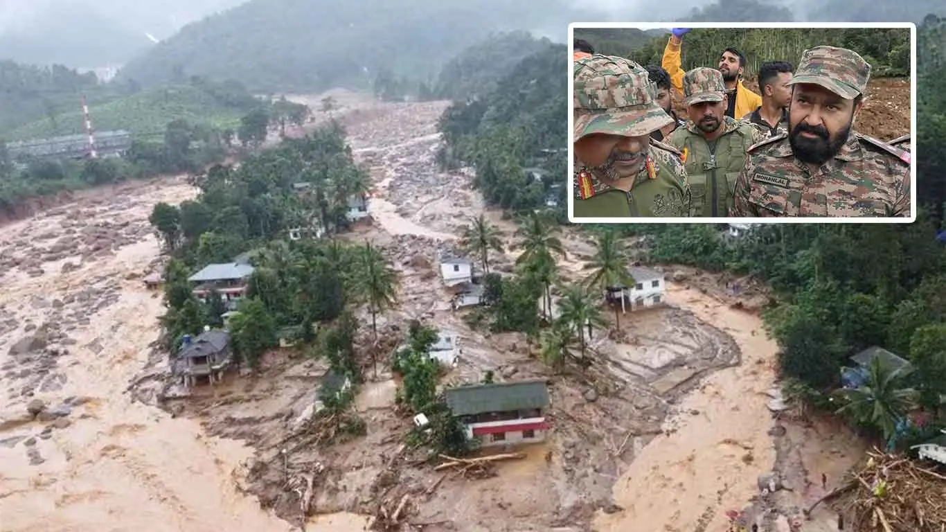 Wayanad Landslide: Mohanlal Visited Mundakkai As lieutenant Col