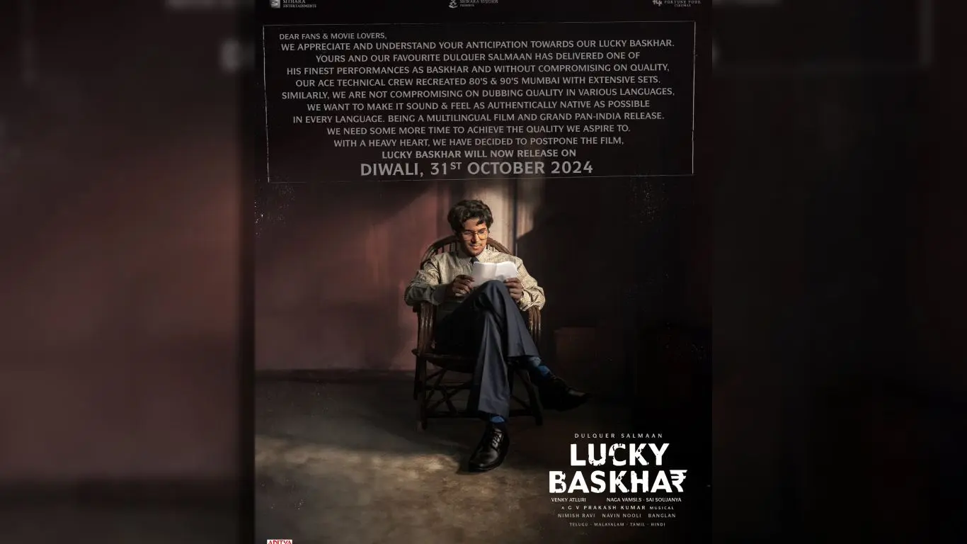 Dulquer Salmaan Lucky Baskhar Postponed to Diwali Release, Why?