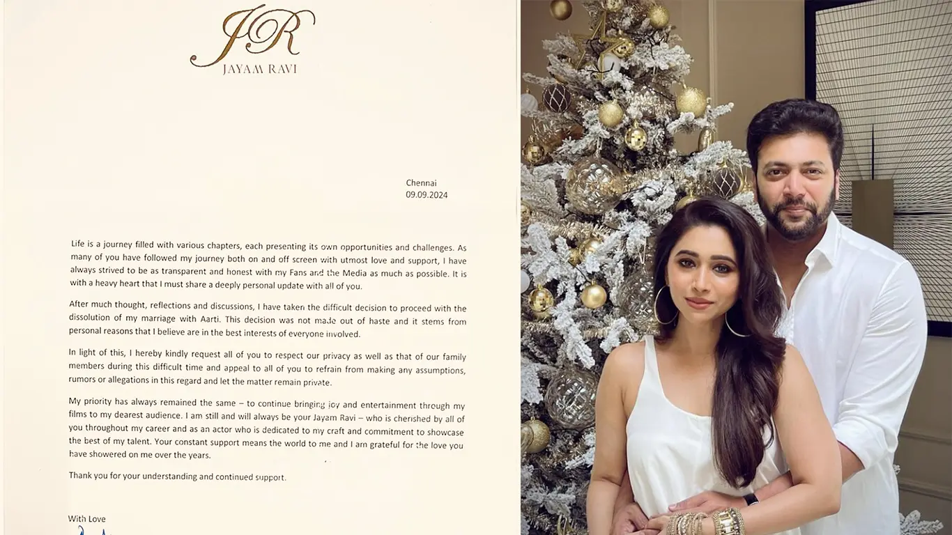 Actor Jayam Ravi And Aarti Divorced, Reason Shocks Fans
