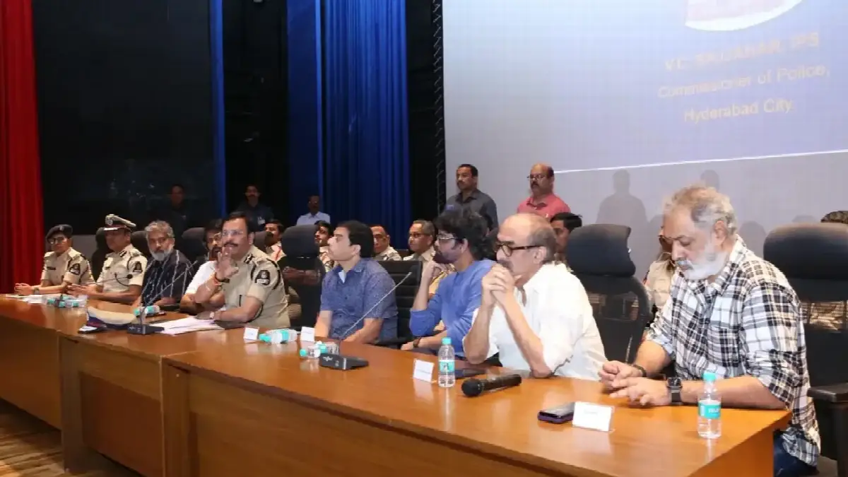 Press Conference: Hyderabad Police Cyber Crime officials and the Telugu Film Industry