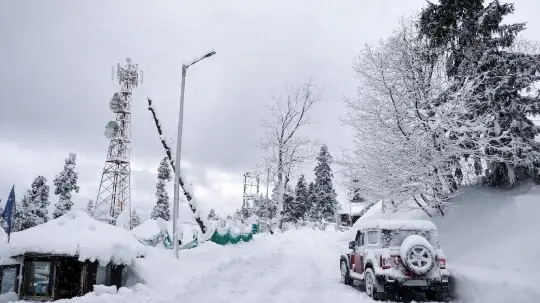 Snow Brings Travel Disruptions Across J&K, Himachal
