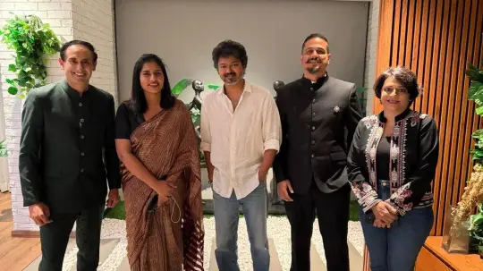 TVK Chief Vijay with NDTV Team