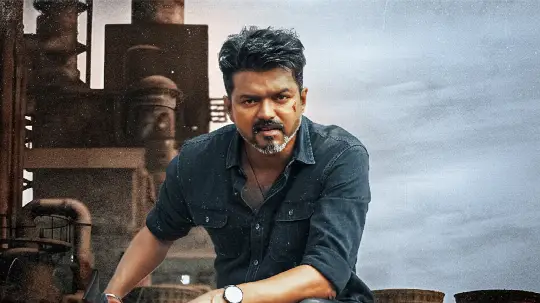 Thalapathy Vijay in a powerful and intense look from Jana Nayagan