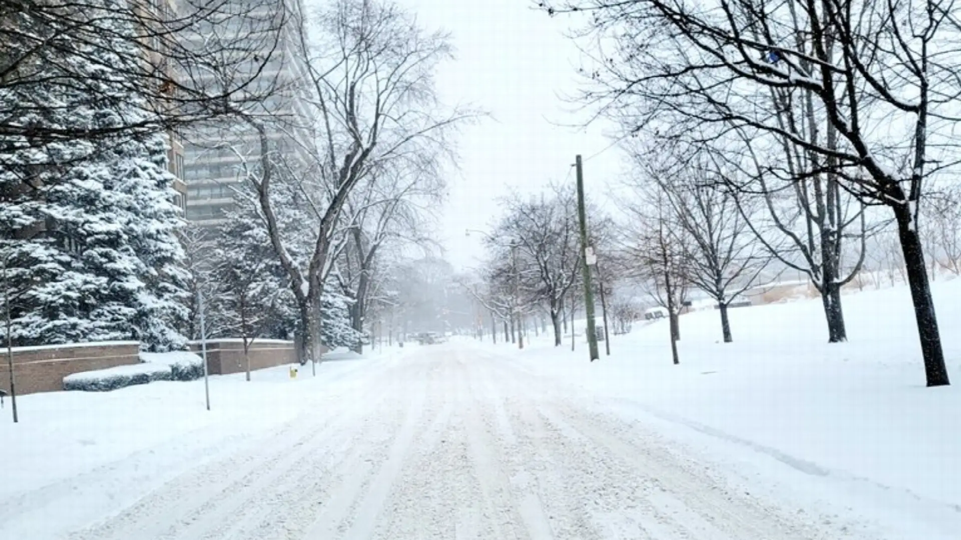 A Winter storm hit the streets of the US