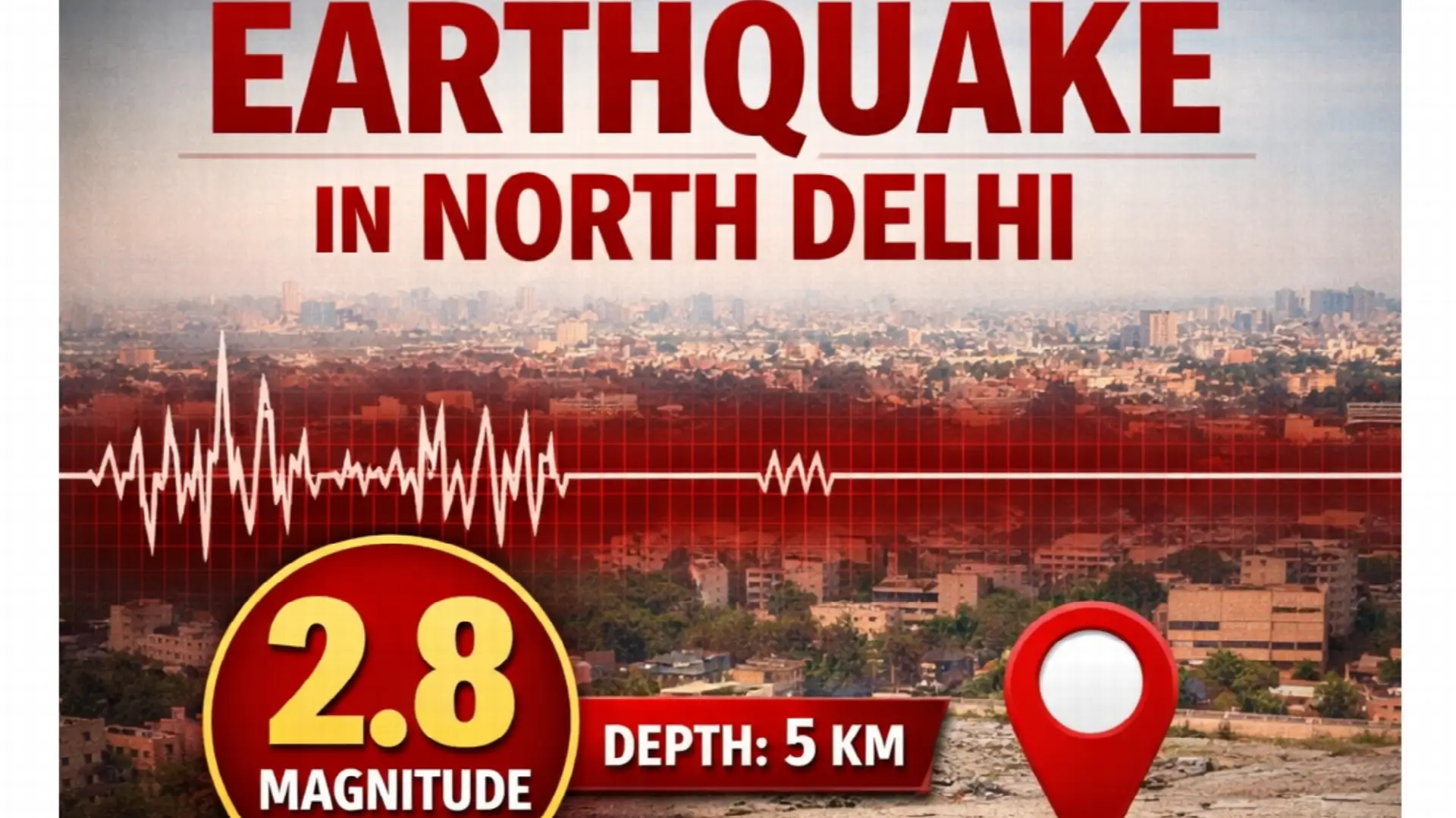 Minor Earthquake Jolts North Delhi, No Damage Reported