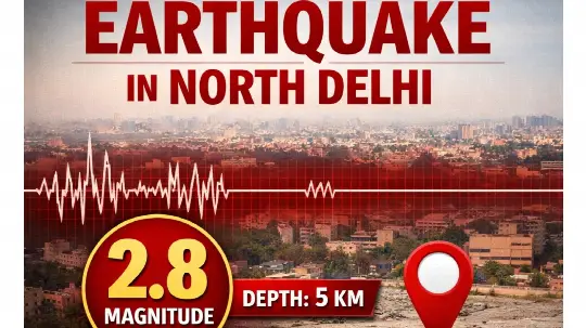 Mild Earthquake of 2.8 Magnitude Hits North Delhi