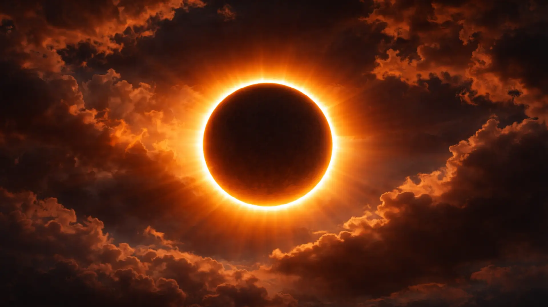 Ring of fire  eclipse over louds