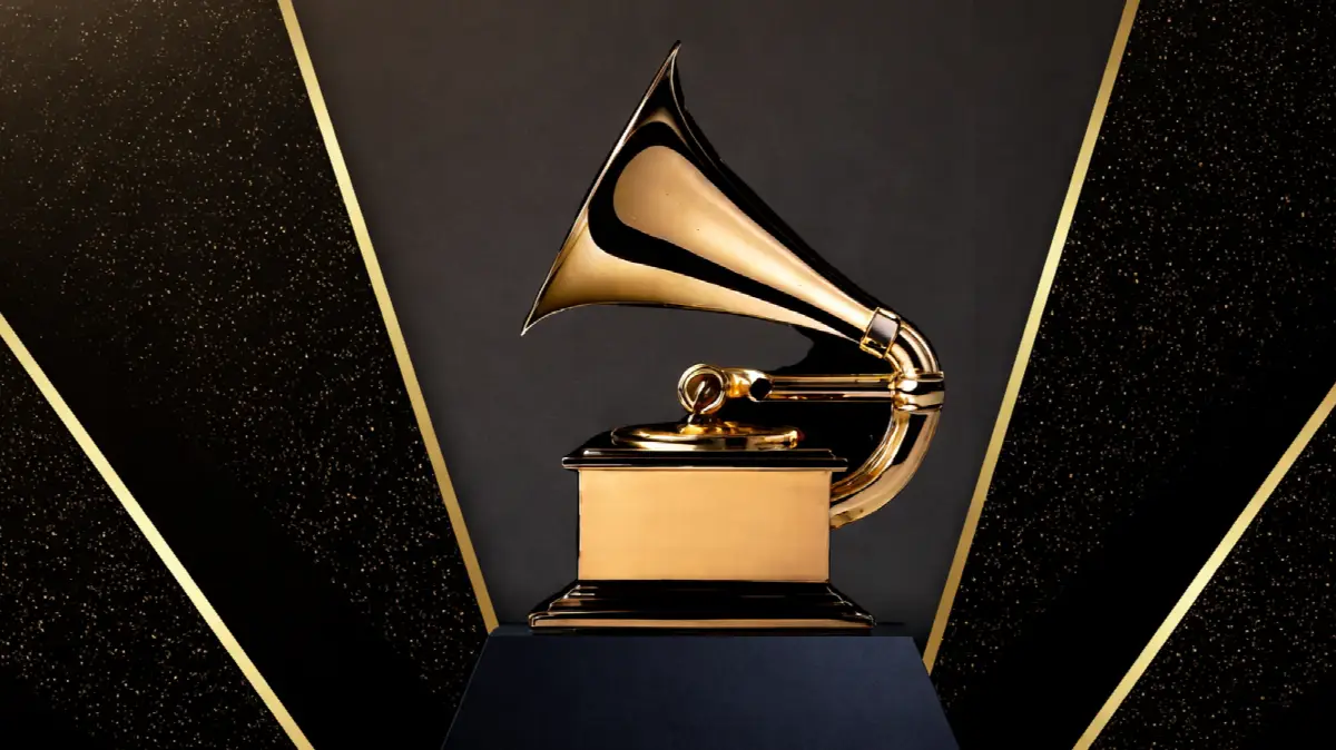 Grammy award kept in the sleek pedestal
