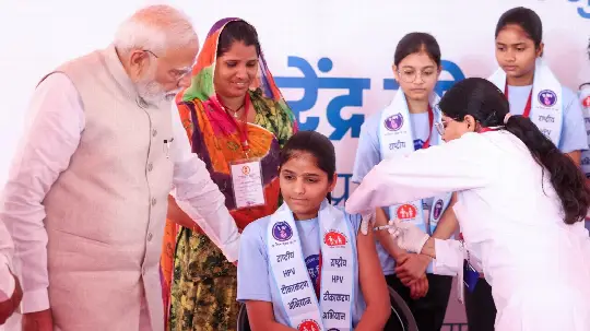 Prime Minister Modi launches HPV vaccination campaign in Rajasthan