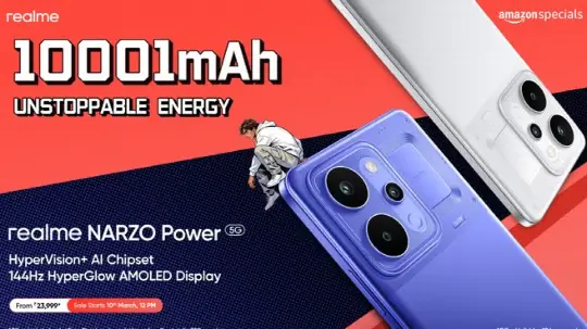 Realme released the new Nazro power 5G with 10001 mAh battery