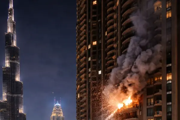 A minor Drone incident reported near Burj Khalifa in Dubai