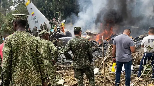 A Colombian Air Force plane crashed, 66 people were killed on March 23